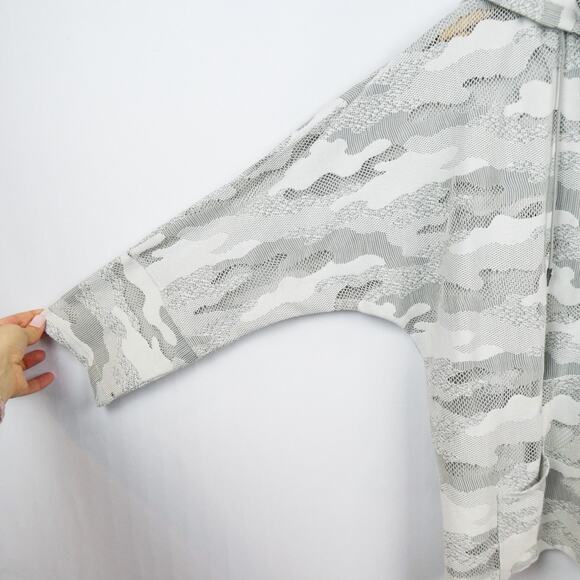 KORAL Descender Hoodie Jacket Sz M Gray White Camo Mesh Windbreaker Oversized - Picture 4 of 16